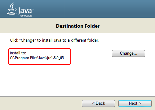 Java Runtime Environment(JRE) Installation Path
